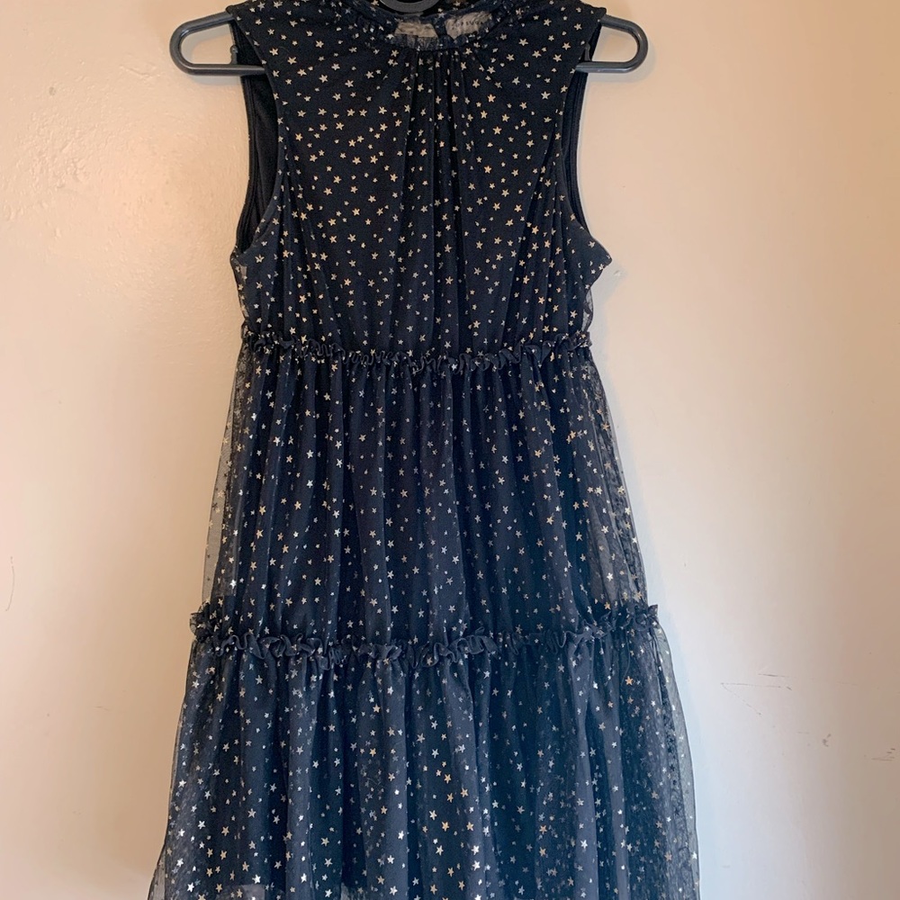 Black and gold star POPSUGAR cocktail dress